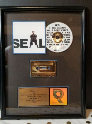 Vintage Riaa Seal Gold Sales Award Cd& Cassette Plaque 1991 Album Extremely Rare