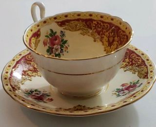 Vintage Teacup & Saucer Aynsley Fine Bone China Royal Grafton England Numbered
