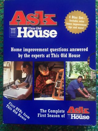Ask This Old House - Complete First 1st Season 1 Rare Out Of Print 4 Dvd Box Set