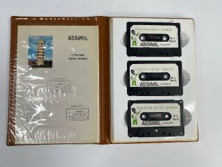 Assimil L’ Italiano Italian Language Senza Sforzo,  3 Cassettes Rare Vintage