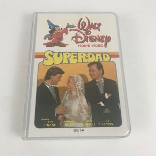 Rare Vintage Walt Disney Home Video Beta Cassette Tape Superdad - Kurt Russell