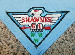 RARE Shawnee Lodge 51 WWW Order of the Arrow Boy Scouts Boy Scout Neckerchief 2