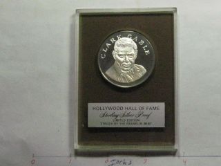 Clark Gable Movie Star Hollywood Hall Of Fame Very Rare Silver Coin Case
