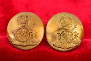 Antique British Army Royal Artillery Regiment Military Uniform Button Cufflinks