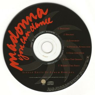 Madonna : You Can Dance (rare 7 - Track Us Promo Edits Cd) Issue