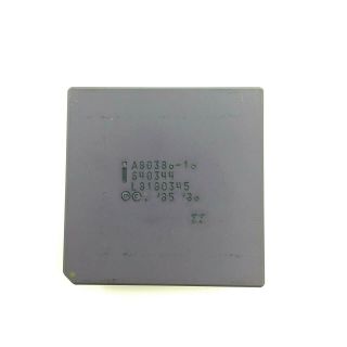 Intel A80386DX - 16 CPU / A80387 - 16 FPU Rare Vintage Set plus 4 30 - pin 256K SIMMs 3