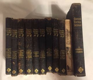 Antique " Hawkins Electrical Guide " ; 10 Volumes Complete (1914 - 1916),  Dictionary