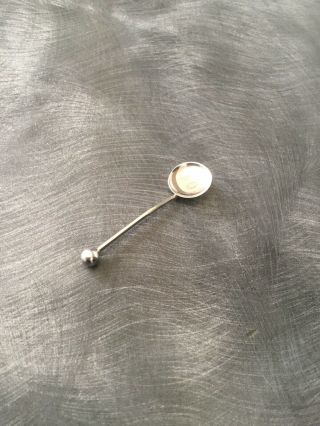 Very Small Dainty Solid Silver Salt/mustard Spoon J & R Griffin Chester 1916