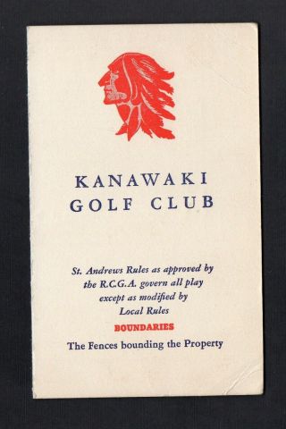 Rare Stymie Kanawaki Golf Club,  Caughnawaga Reserve,  Montreal Quebec Est.  1913