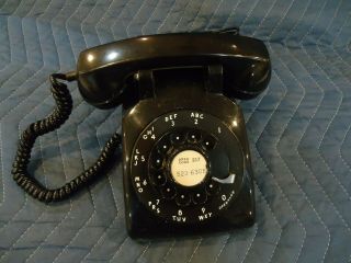 Vintage Antique Black Rotary Desk Phone/ Bell Telephone