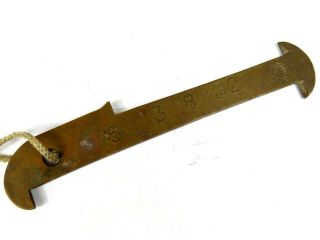 Antique Bronze Lobster Fishing Legal Measurement Gauge Measure Ruler
