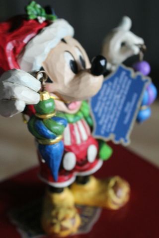 Disney Traditions Jim Shore Mickey Mouse Deck The Halls Rare Christmas Figurine