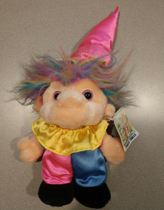 Vintage Trolio Trolls Clown 14 " Plush Stuffed Toy Doll With Tag