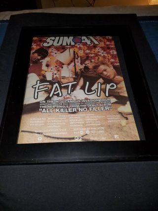Sum 41 Fat Lip Rare Radio Promo Poster Ad Framed