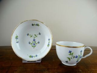 Antique French Paris La Courtille Locre Porcelain Cup And Saucer 18th Century