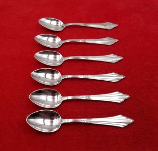 Set Of 6 Vintage Silverplate Demitasse Spoons Facher By Wmf Germany 4 1/4 "