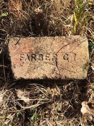 Antique Brick Labeled “farber C” North American Refractory Co Farber Missouri