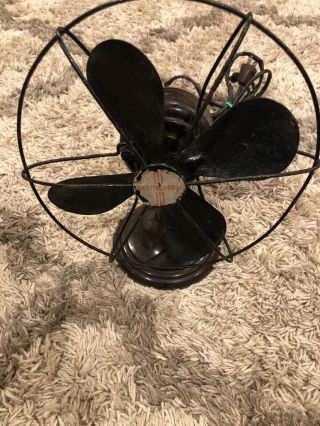 Vintage Westinghouse Electric 1044342 8” Portable Speed All Metal Fan Antique