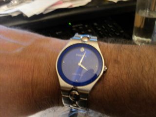 Fossil Arkitekt Fs - 2710 Mens Blue Wrist Watch Stainless Steel Battery Wr 50m