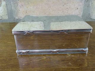 Vintage Silver Plate On Copper Small Box Cigarette Case