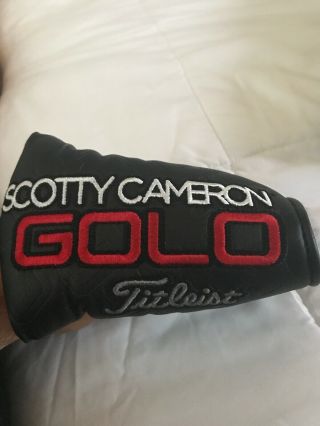 RARE AUTHENTIC Scotty Titleist Cameron GOLO Mallet Putter Black Headcover Cover 2