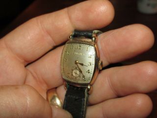 Vintage Bulova,  Mens 10bc 17 Jewel Watch,  10k Rolled Gold Bezel,  Stainless Back,  Exc