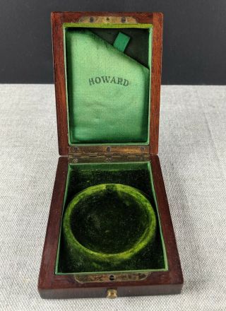 Antique Howard Watch Co.  Wooden Push Button Presentation Box