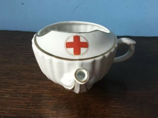Early 20th C.  Antique Ww1 Red Cross Invalid Feeder/feeding Cup