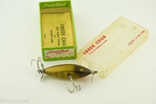 Vintage Creek Chub Spinning Injured Minnow Antique Fishing Lure Et22