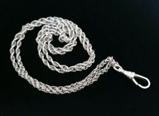 Antique/vintage White Gold Filled Pocket Watch Chain Fob