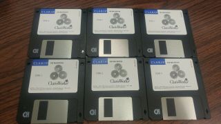 Claris 4.  0 For Macintosh Set - 6 Disks - 3.  5 " Floppy - Rare Mac Software