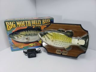 Rare Htf 1999 Big Mouth Billy Bass Singing Fish W/ Box - Gemmy