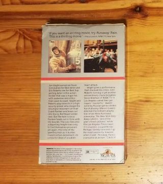 Runaway Train (1985) on VHS MGM Big Box Rare and OOP Cult Action Jon Voight 2