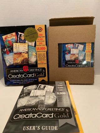 American Greetings Creatacard Gold Version 3 Cd - Rom Windows 95/98 Rare Vintage