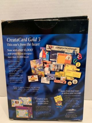 American Greetings Creatacard Gold Version 3 CD - ROM Windows 95/98 Rare Vintage 3