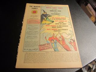 The Marvel Family 4 Rare Early Golden Age Comic Coverless Complete Rare