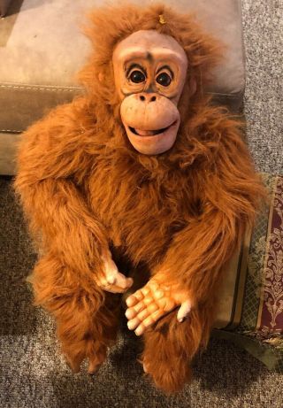 Rare Axtell Expressions Usa Ape Orangutan Ventriloquist Hand Puppet