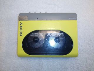 Vintage Sony Walkman Wm - 70 Yellow Rare Does Not Work Read Please Parts Only