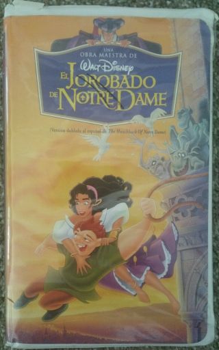 Walt Disney El Jorobado De Notre Dame Hunchback Rare Spanish Dubbed Vhs Cartoon