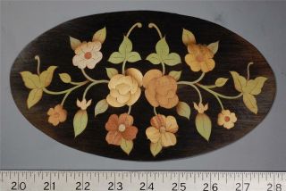 Mrq - 112 Rare Salesman Sample Marquetry Floral Panel From Buffard Freres