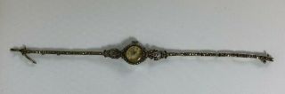 Vintage Antique 925 Sterling Silver Marcasite Swiss Made Watch Farren Price