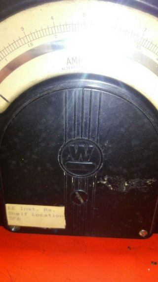Westinghouse Py - 5,  Amp,  Amperes Meter Antique Vintage
