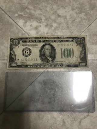 One (1) Vintage 1934a $100 Dollar Bill Rare Federal Note