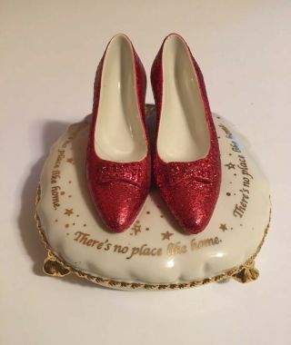 RARE The Wizard of Oz “Ruby Slippers Pillow” Box Vintage Lenox 3