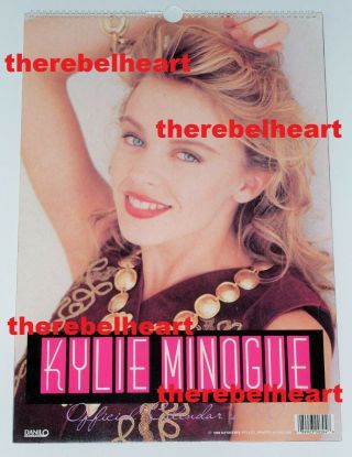 Kylie Minogue 1990 Official Uk Calendar 1989 Pwl Promo Photos Danilo Rare