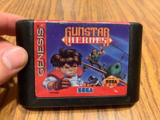 Gunstar Heroes (sega Genesis,  1993) Rare Sg Video Game Cart Only L@@k