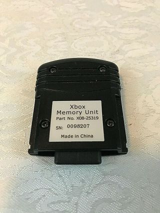 Rare Xbox Memory Card Unit - X08 - 25319 - Xbox -