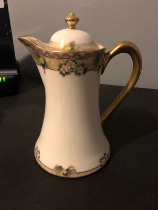 Fine Japanese Porcelain Chocolate/tea Pot By Nippon 1911 - 1921