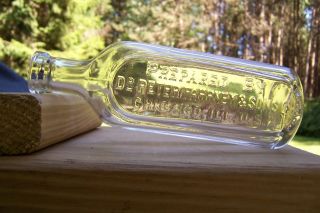 Vintage Glass Bottle Prepared By Dr Peter Fahrney & Sons Co Chicago
