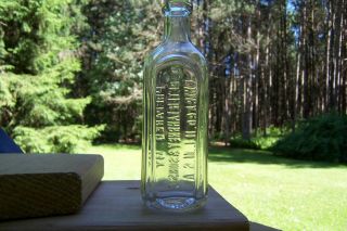 Vintage Glass Bottle Prepared by Dr Peter Fahrney & Sons Co Chicago 3